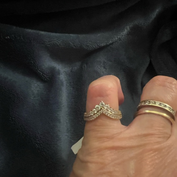 Pandora Princess Wishbone 14k Gold Plated Women 5-1/4 Ring & keyring, good cond. - Picture 4 of 9